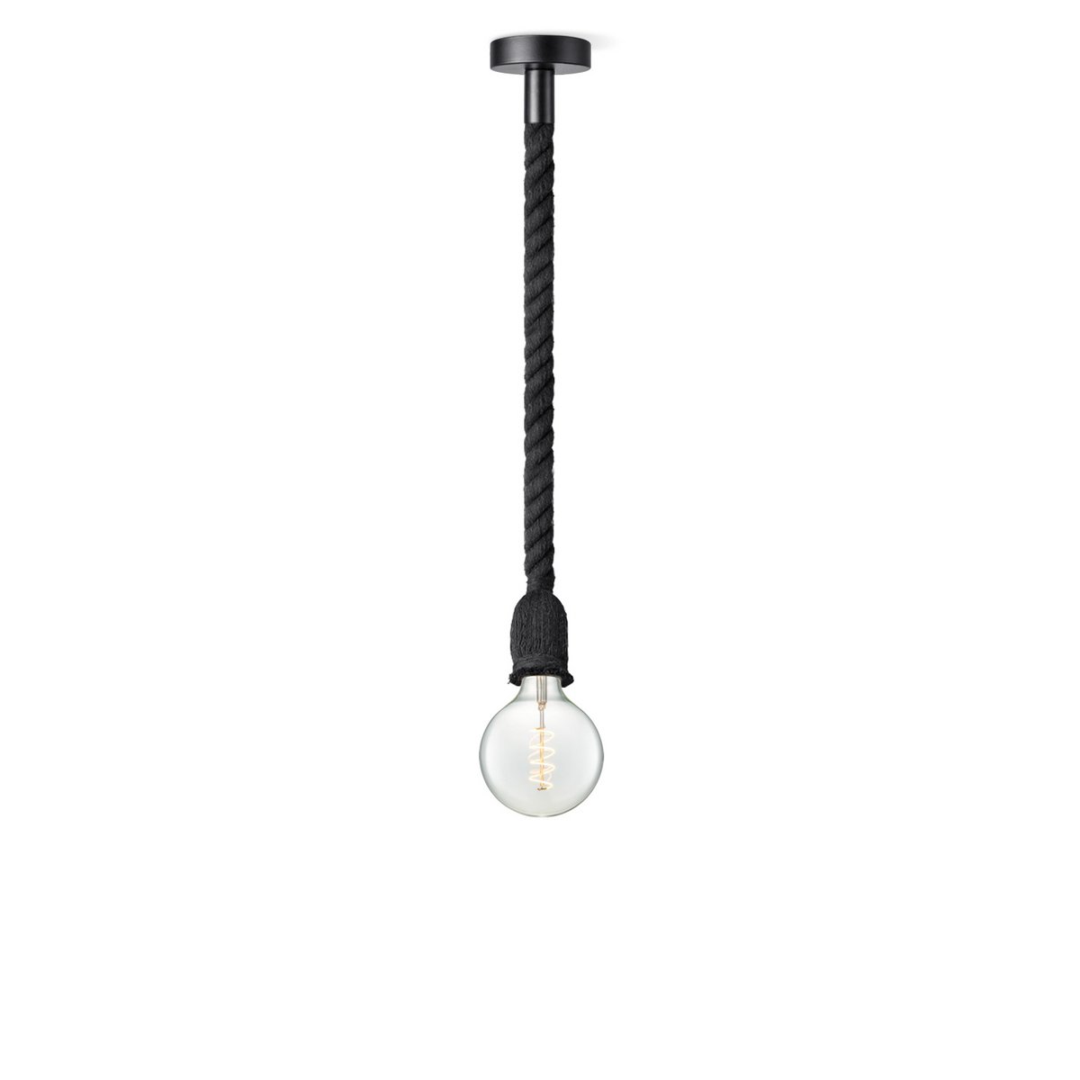 Home Sweet Home hanging lamp black Leonardo - G125 - dimmable E27 clear