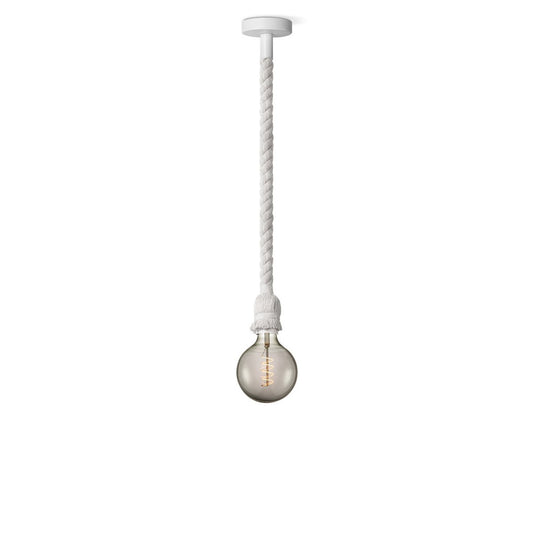 Home Sweet Home hanglamp wit Leonardo Spiraal G125 - dimbaar E27 rook