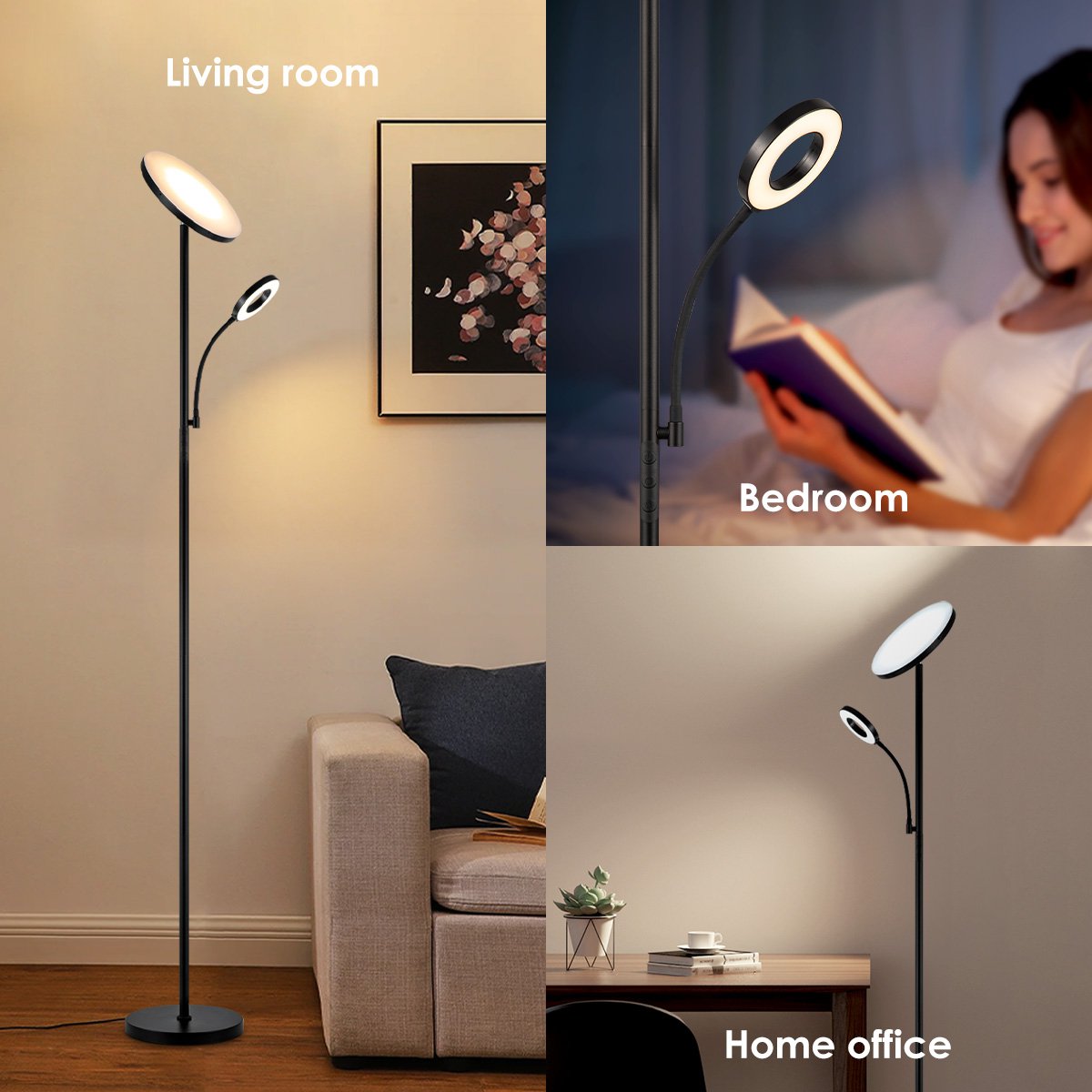 Home Sweet Home LED reading lamp floor - Modern Black