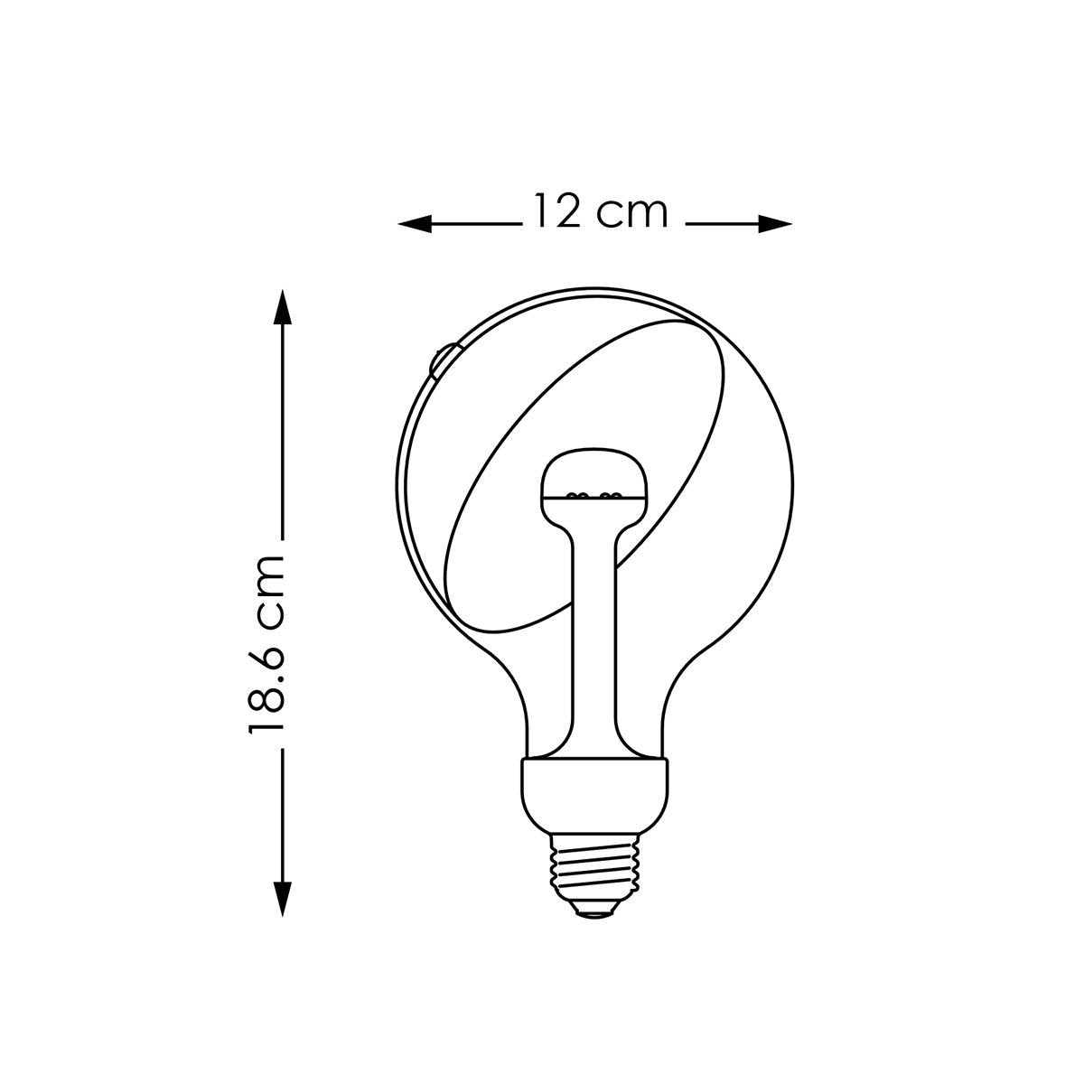 Home Sweet Home dimmable LED lamp Sphere gold G120 E27 5W 400Lm