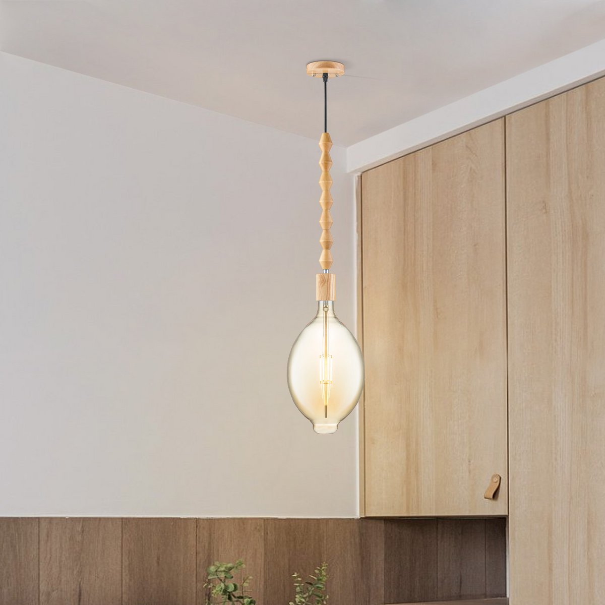 Home Sweet Home hanging lamp Dana Ovaal - LED lamp - dimmable E27 amber