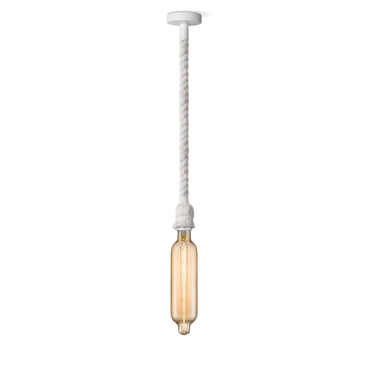 Home Sweet Home hanglamp wit Leonardo Tube - G125 - dimbaar E27 amber