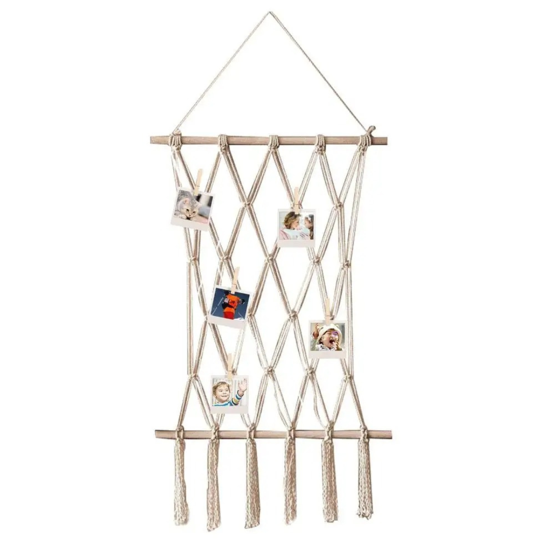 Macrame Foto Display Muurhanger