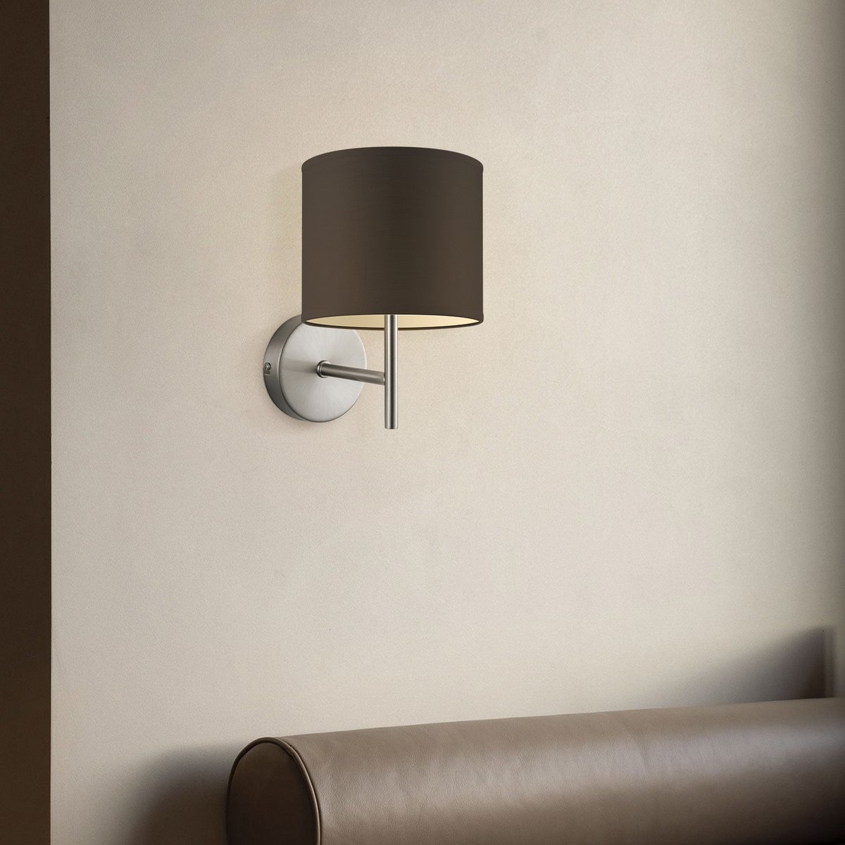 Home Sweet Home Wall Lamp - Mati E27 Lampshade chocolate 20cm