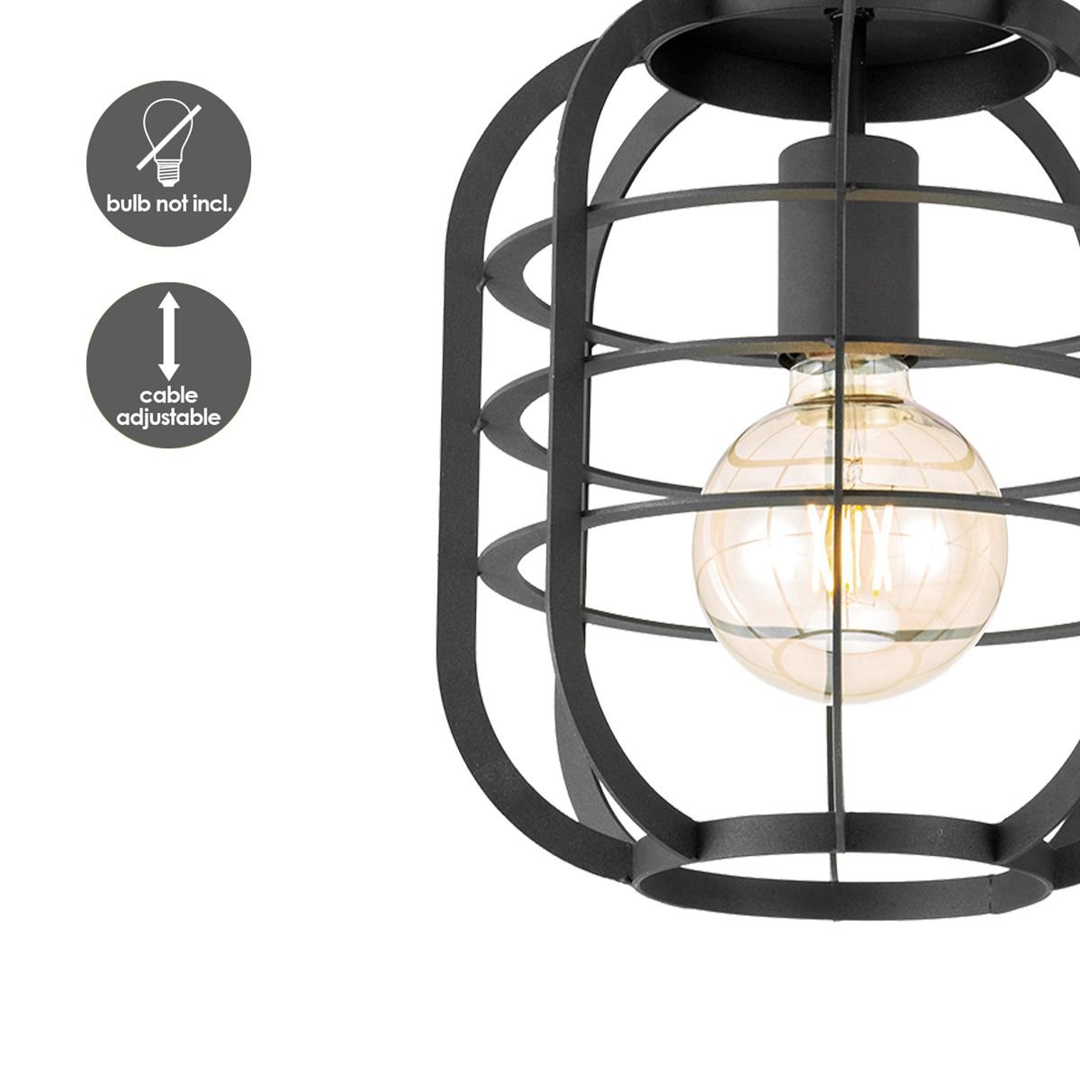 Home Sweet Home Modern LED Ceiling Lamp Nero M - black