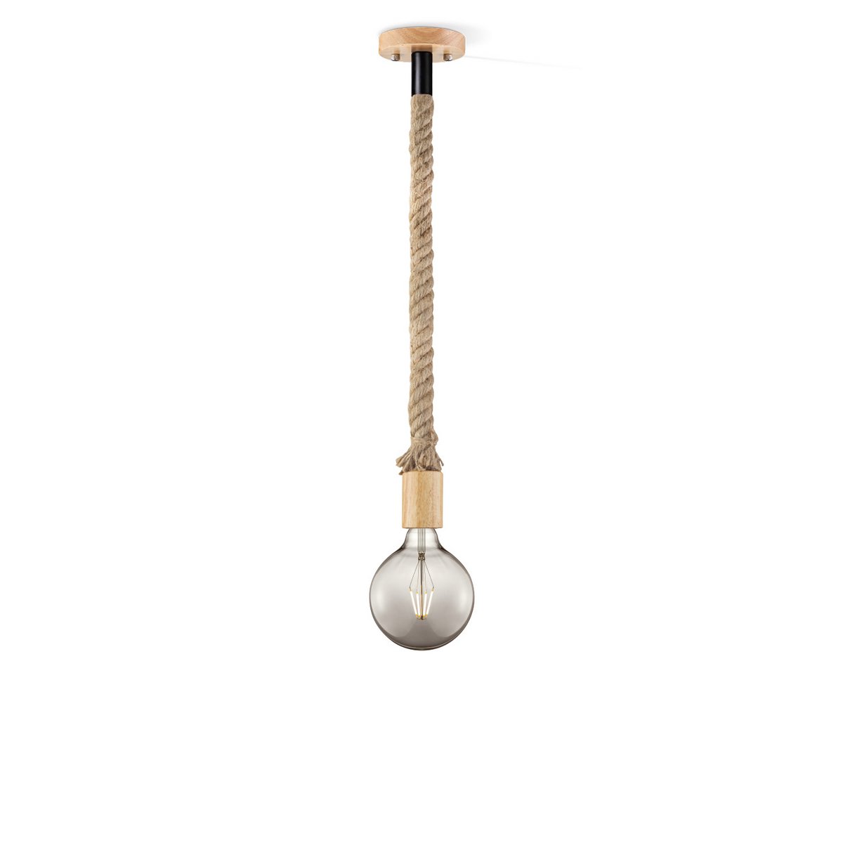 Home Sweet Home hanging lamp Leonardo - G95 - dimmable E27 smoke