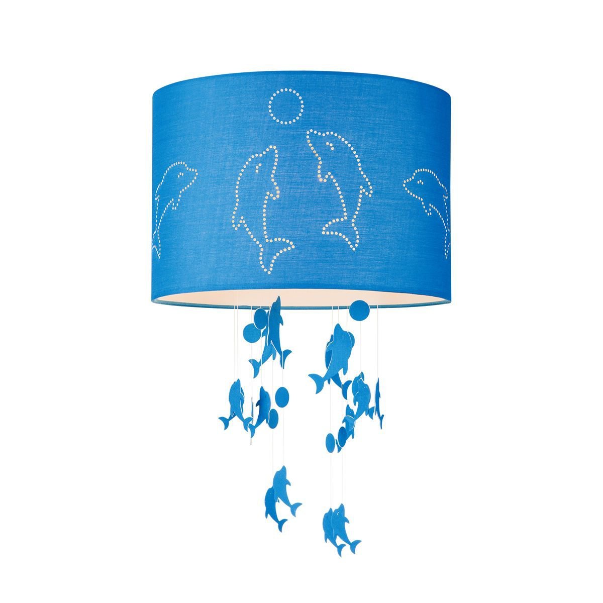 Home Sweet Home Lampshade Kids Dolphins blue - W:30xD:30xH:20cm