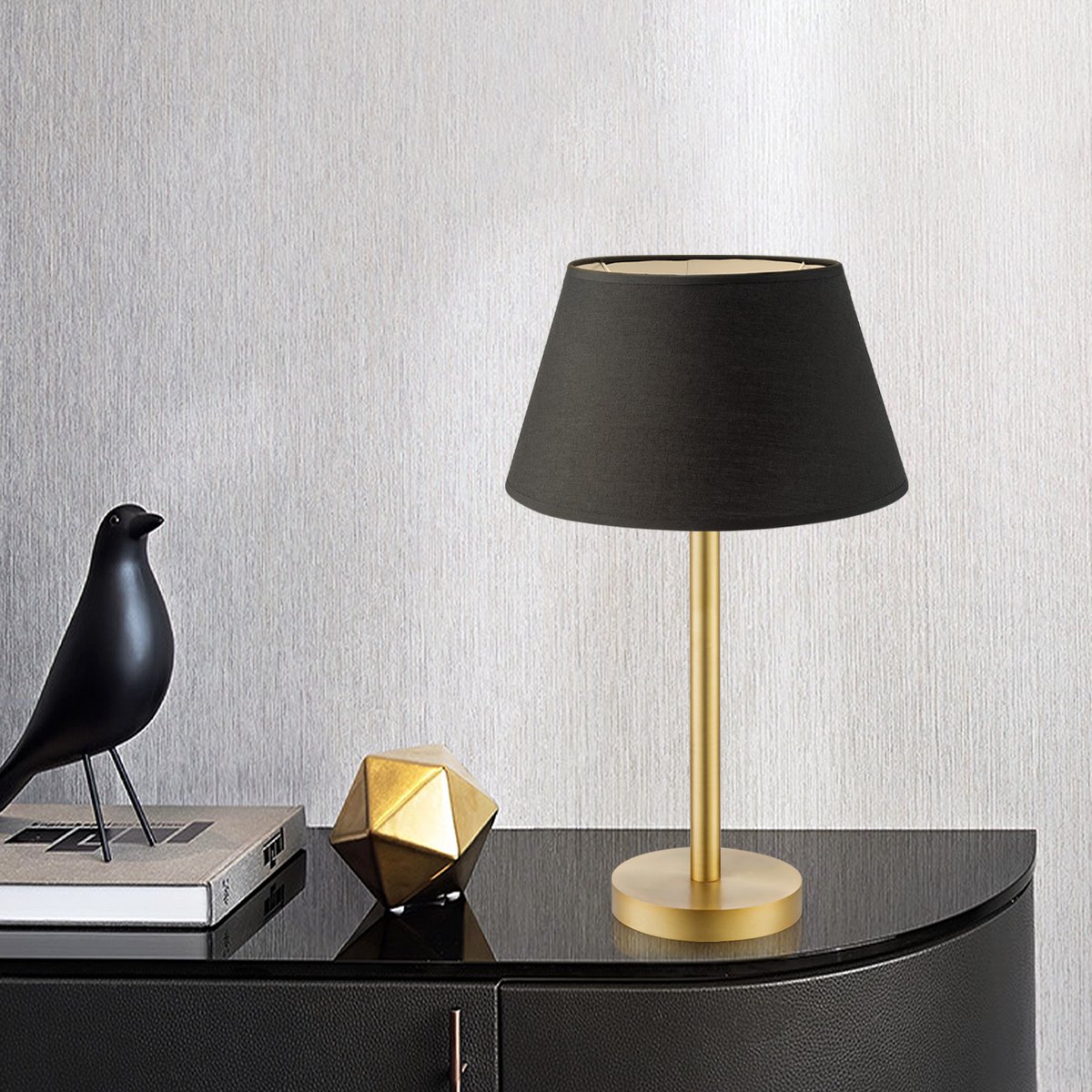 Home Sweet Home Table lamp Largo - E27 Brass black 30cm