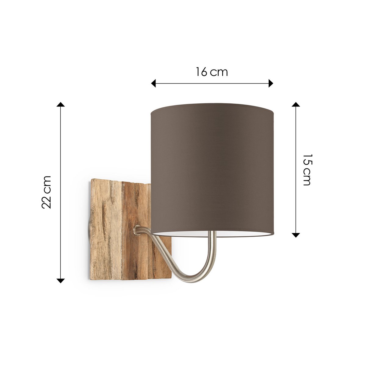 Home Sweet Home Wall Lamp - Drift E27 Lampshade taupe 16cm