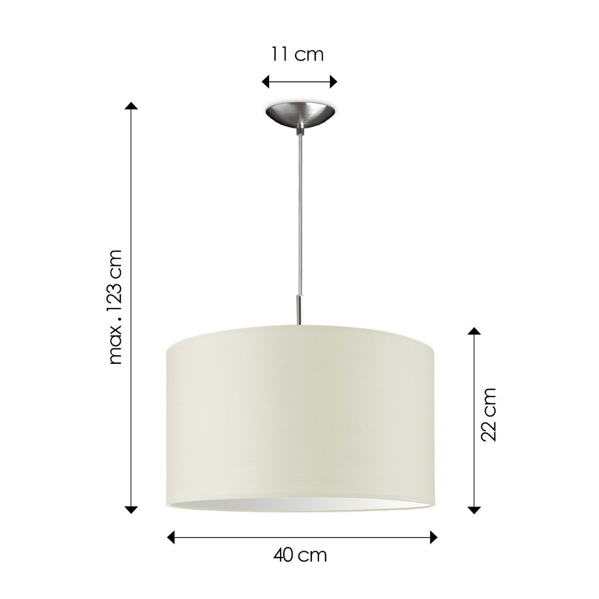 Home Sweet Home hanging lamp Tube Deluxe, E27, warm white, 40cm