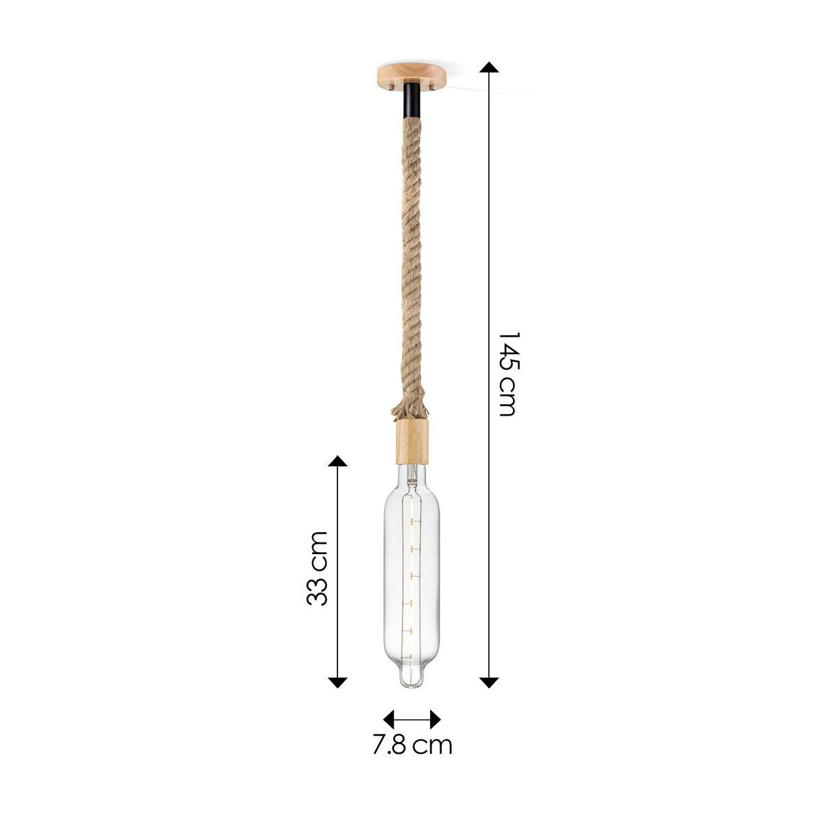 Home Sweet Home hanging lamp Leonardo Tube - G78 - dimmable E27 clear