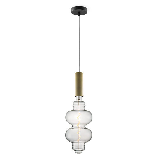 Home Sweet Home hanging lamp bronze Saga Diabolo - dimmable E27 clear