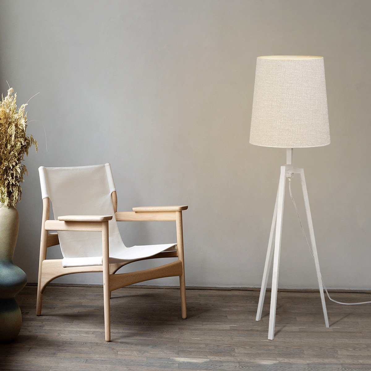 Home Sweet Home Woody 130 Floor Lamp White Wash - Modern Floor Lamp