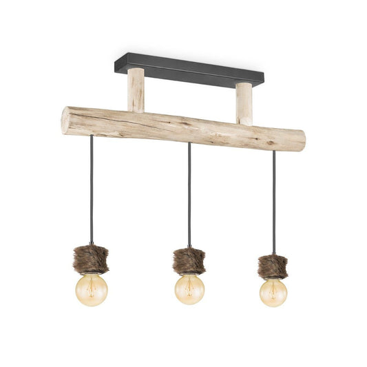 Home Sweet Home Hanging lamp Furdy - wood - 60x60x131cm