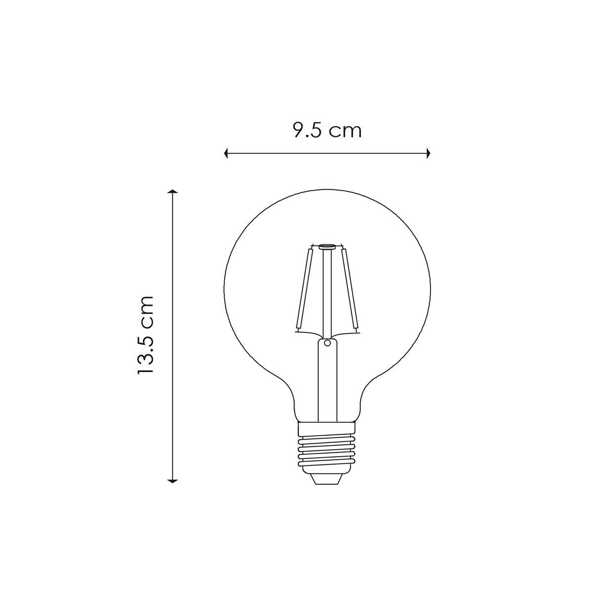 Home Sweet Home dimmable LED Globe Deco E27 G95 6W 550Lm 2700K Amber