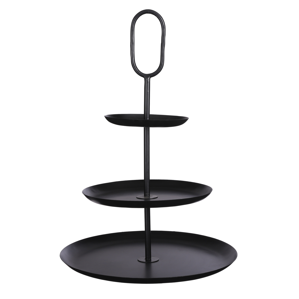 Rama Etagère 3-Tier - H55 x Ø38 cm - Metal - Black