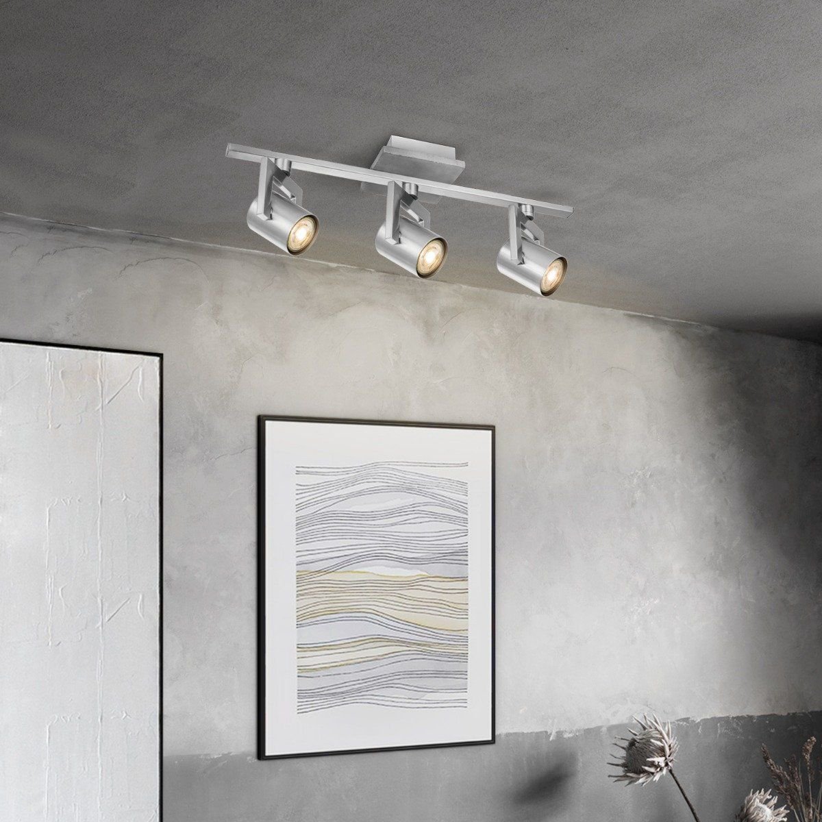 Home Sweet Home Surface-mounted spotlight Concrete 3 - incl. dimmable LED lamp - concrete