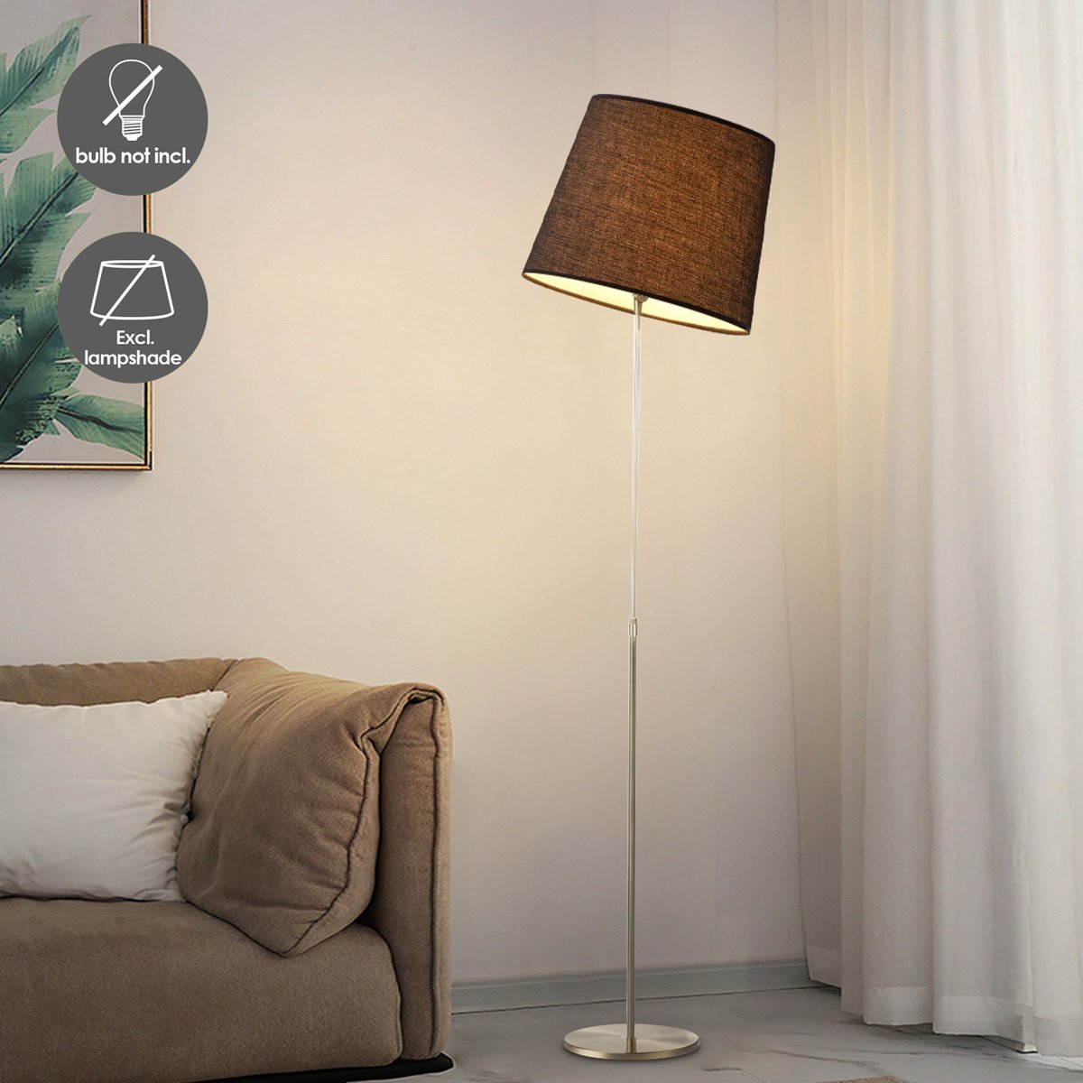 Home Sweet Home Modern Floor Lamp - Crooked - Standing Lamp - Black