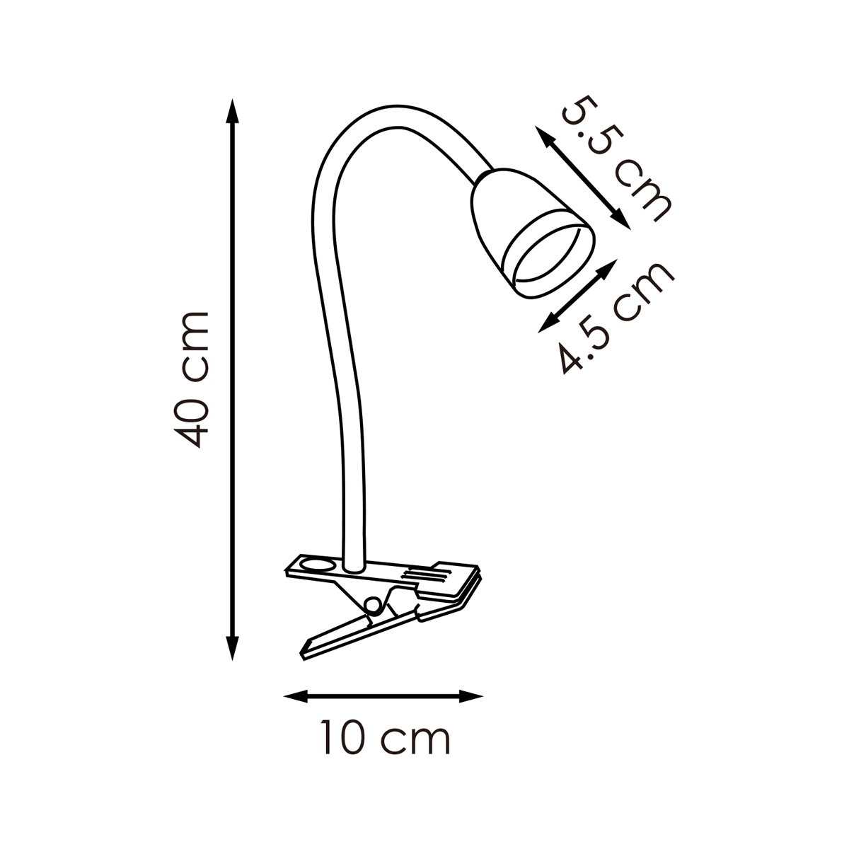 Home Sweet Home - LED Clips Tube SMD Desk Lamp 2W Black - Flexible