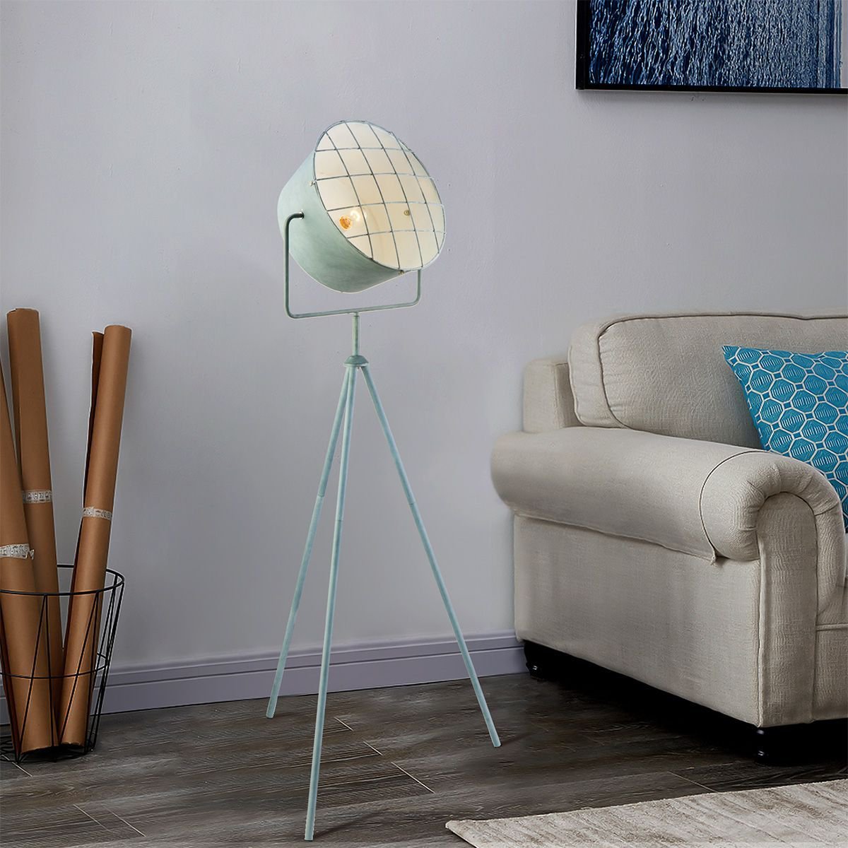 Home Sweet Home Clemento 163 - Industrial Floor Lamp Concrete