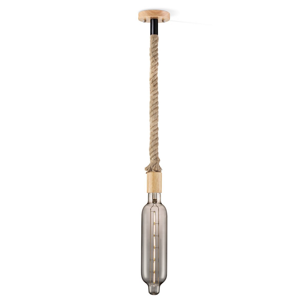 Home Sweet Home hanging lamp Leonardo Tube - G78 - dimmable E27 smoke