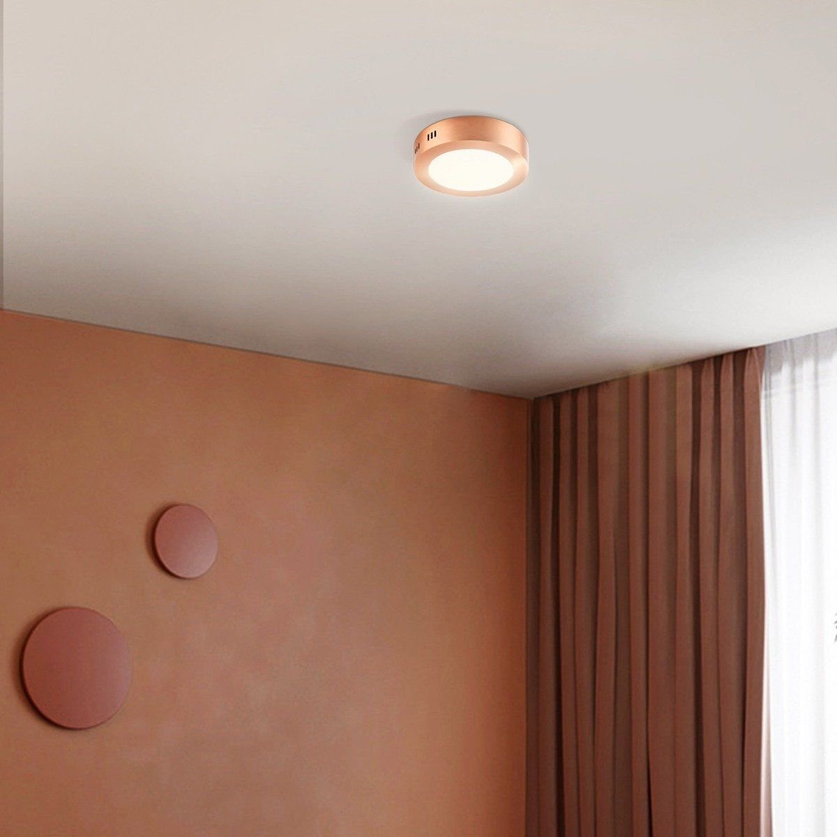 Home Sweet Home LED Ceiling Lamp Ska - Copper - Round 17/17/3.6cm