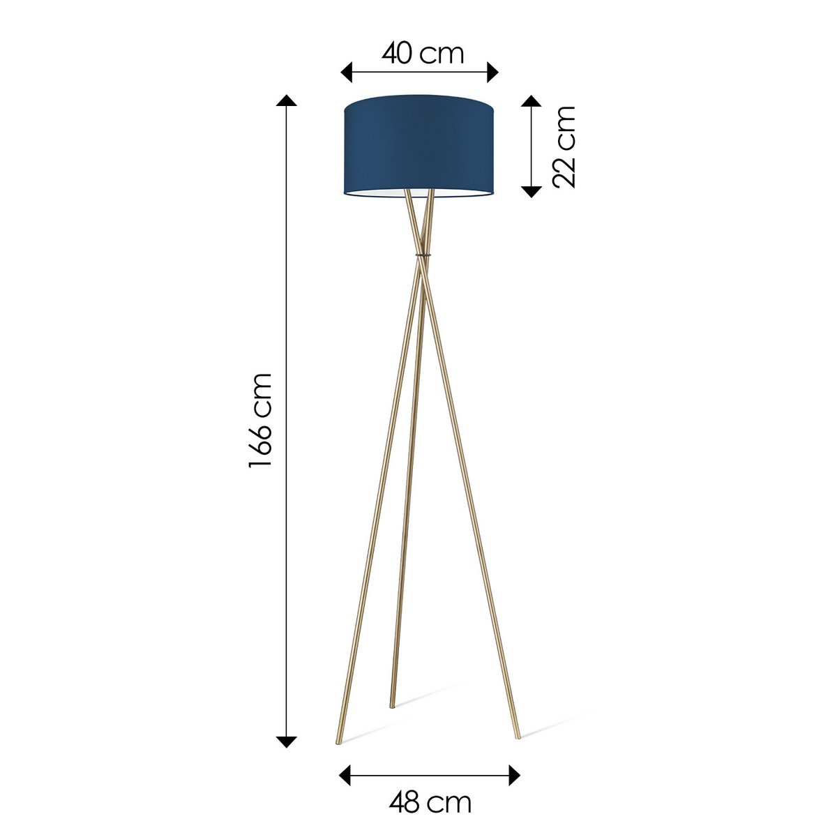 Home Sweet Home floor lamp Bling-Legs Bronze-Dark Blue-40cm