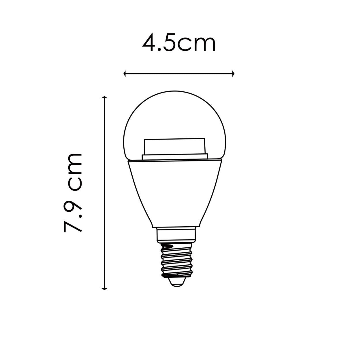 Home Sweet Home dimmable LED lamp P45 E14 5W 470Lm Warm White Light