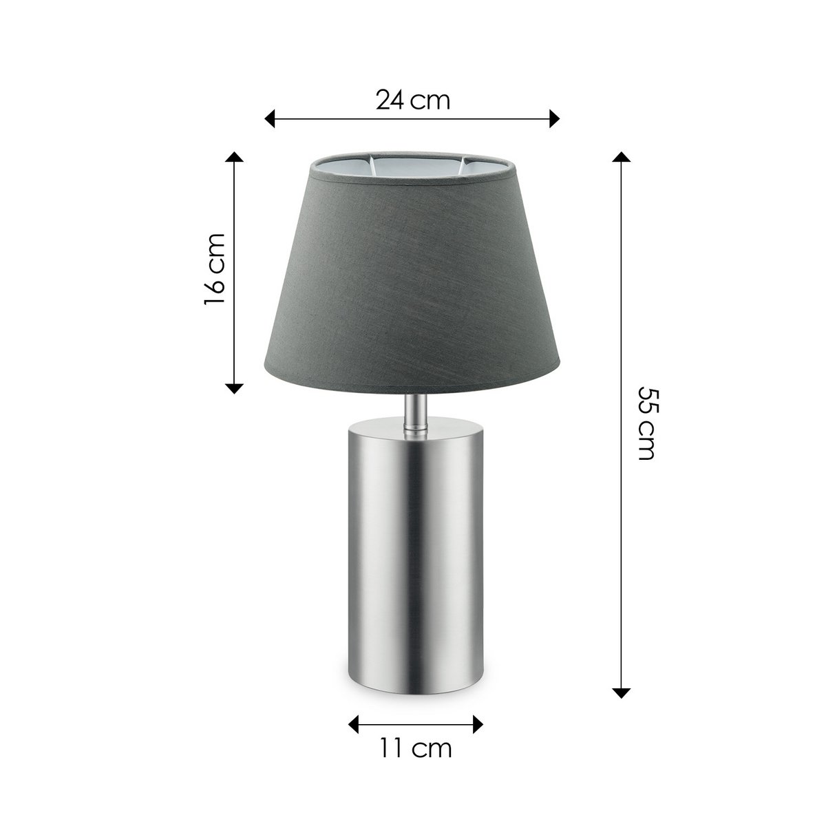 Home Sweet Home Table Lamp Largo - Cannes Matt Nickel Lamp Base Lampshade