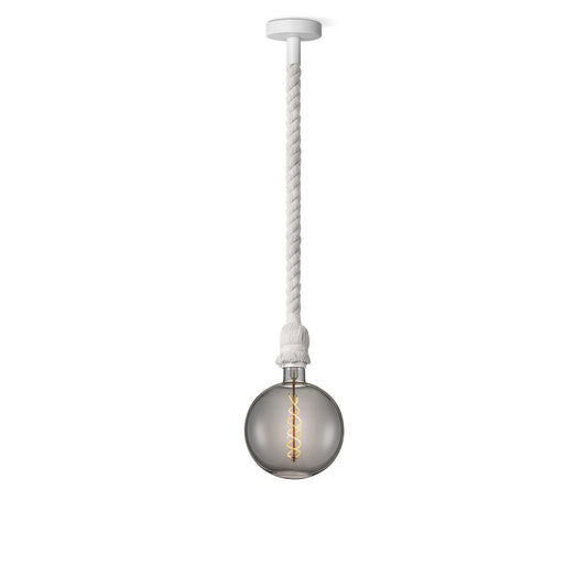 Home Sweet Home hanging lamp white Leonardo - G180 - dimmable E27 smoke