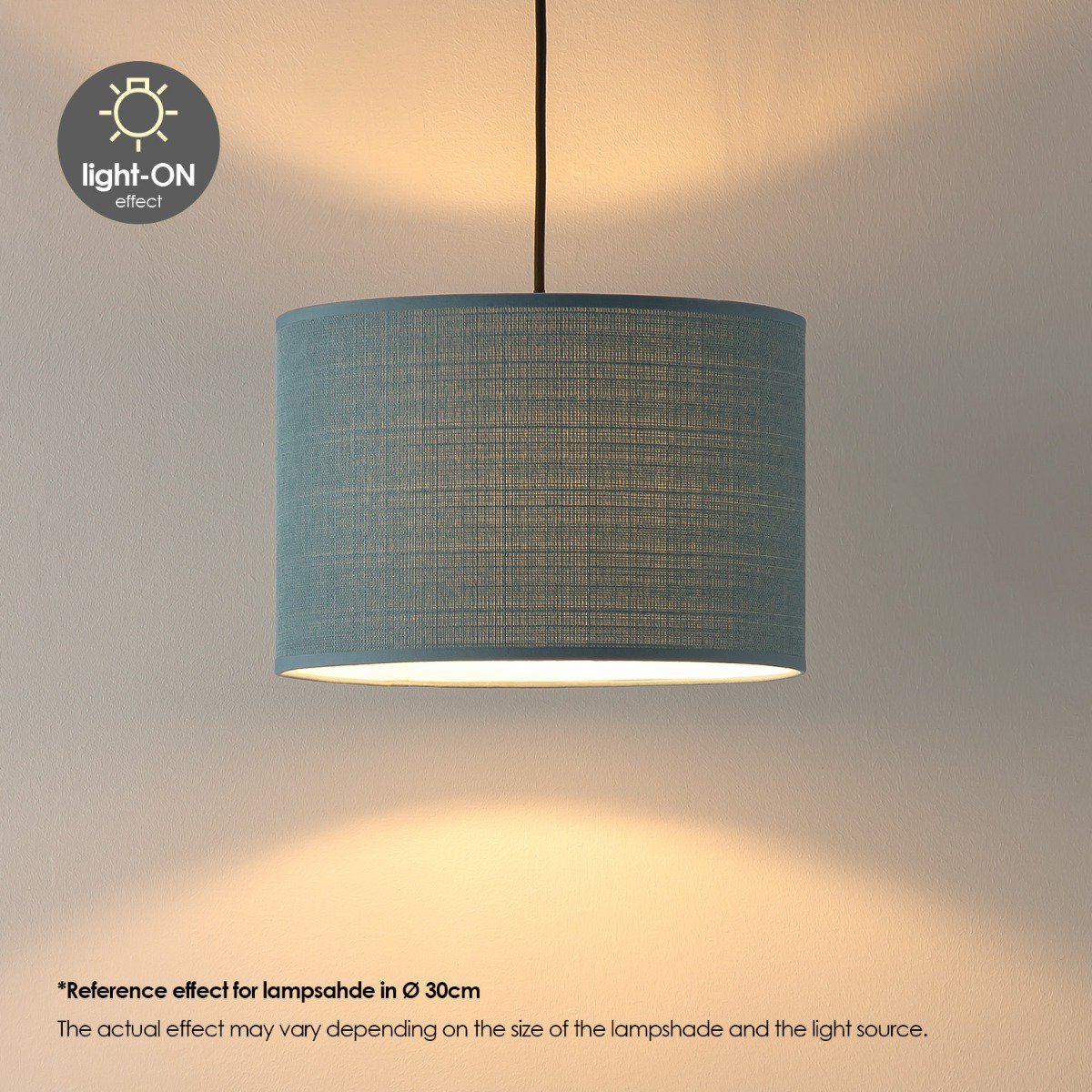 Home Sweet Home Lampshade Canvas petrol - W:40xD:40xH:22cm