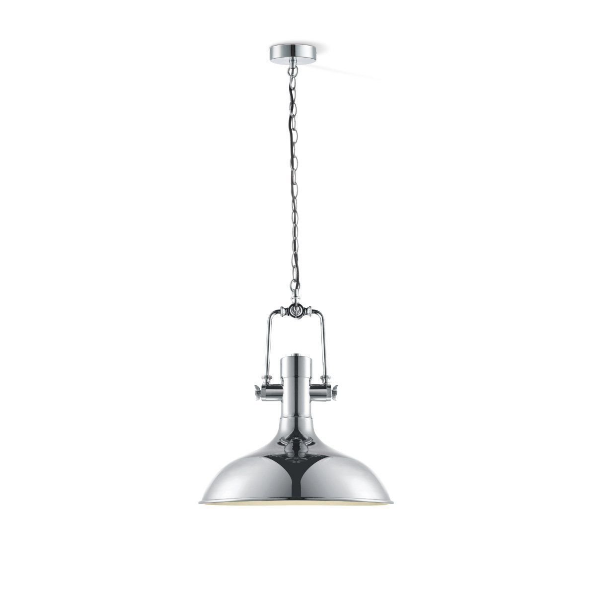 Home Sweet Home Hanging lamp Dome - chrome - 35x35x145cm