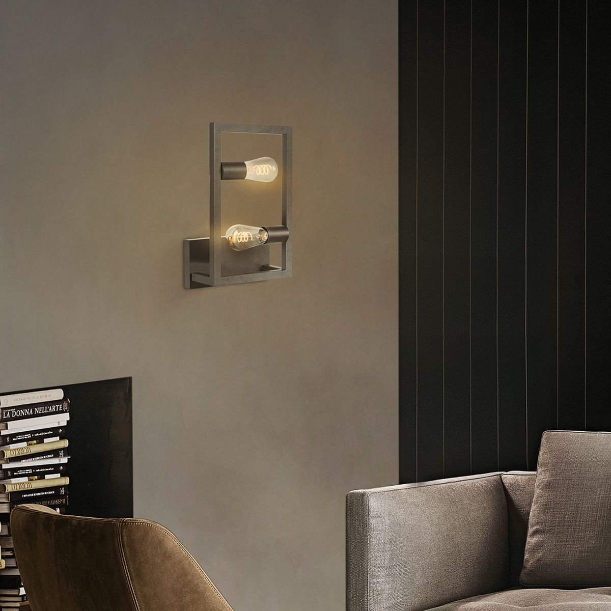 Home Sweet Home Modern Wall Lamp Preto | 20/20/40cm | Black | E27