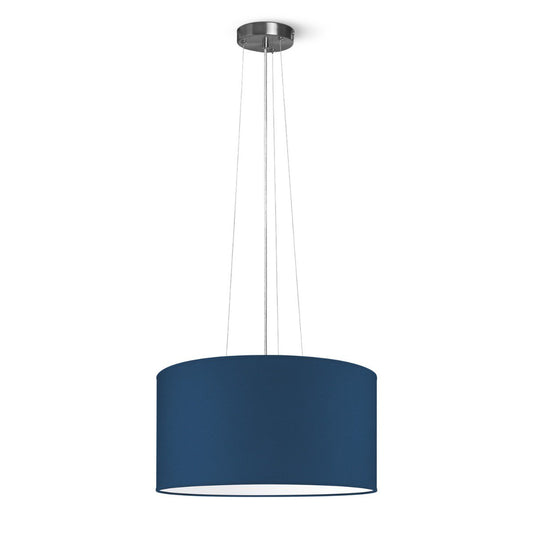 Home Sweet Home hanging lamp Hover with lampshade, E27, dark blue, 50cm