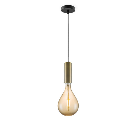 Home Sweet Home hanging lamp bronze Saga Pear - G160 - dimmable E27 amber