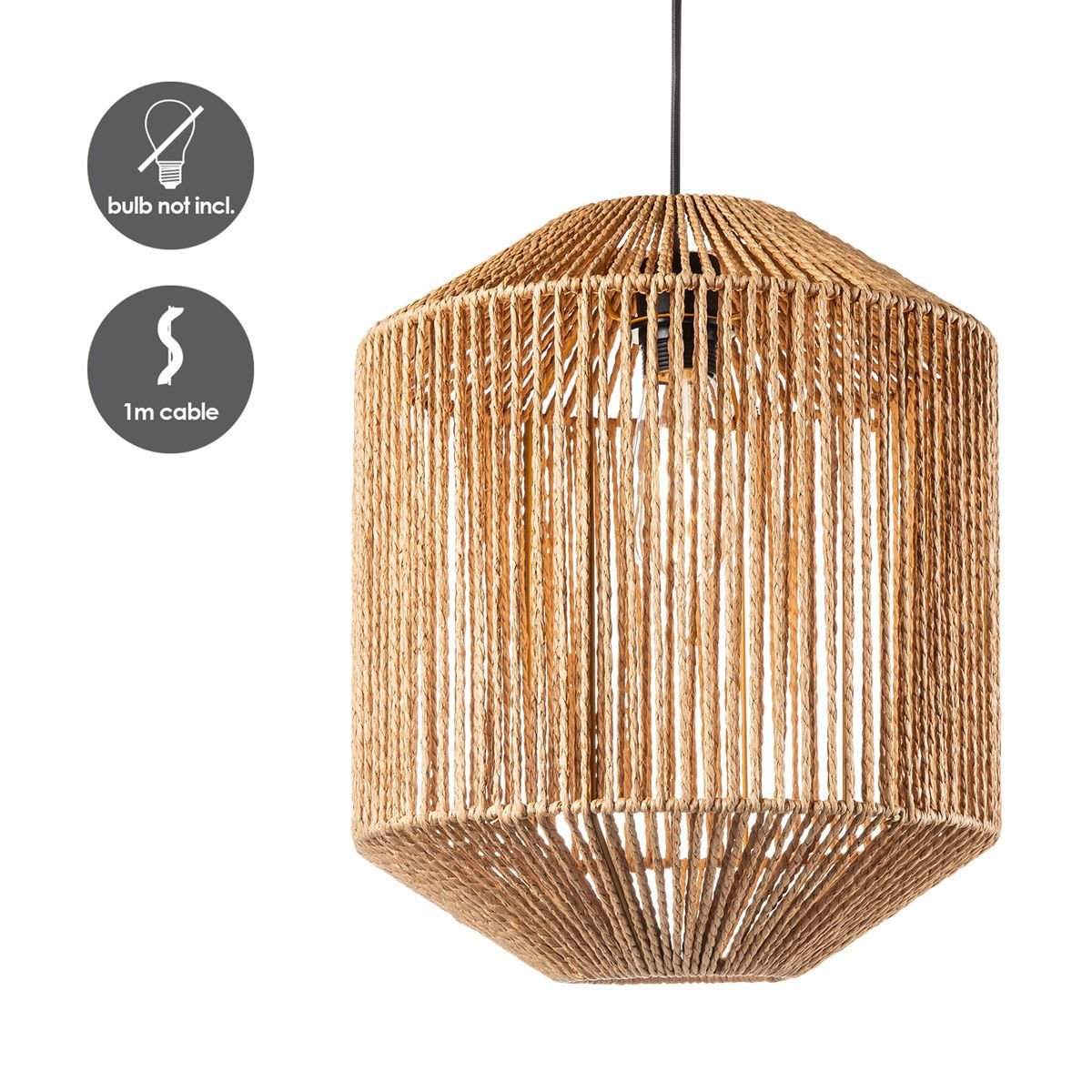 Home Sweet Home Hanging lamp Brisa - wood - 33x33x146cm