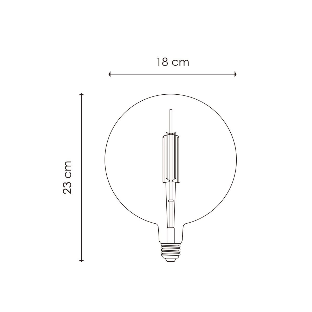 Home Sweet Home dimmable LED Carbon C E27 G180 4W 120Lm 1800K Smoke