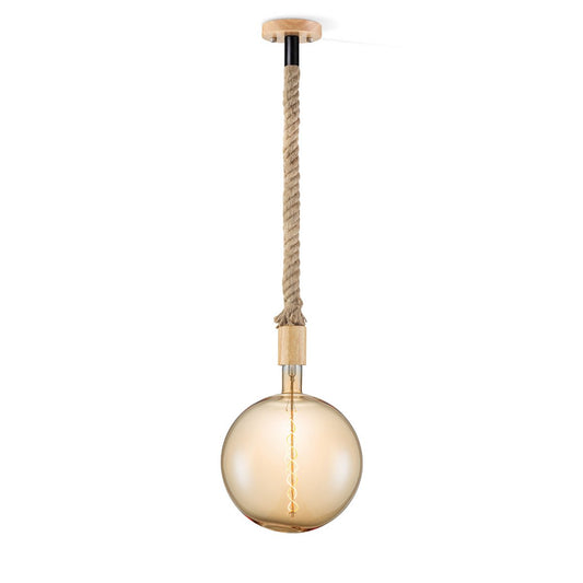 Home Sweet Home hanging lamp Leonardo Globe - - dimmable E27 amber