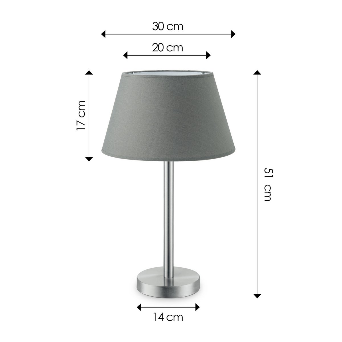 Home Sweet Home Table lamp Largo - E27 Anthracite 30cm