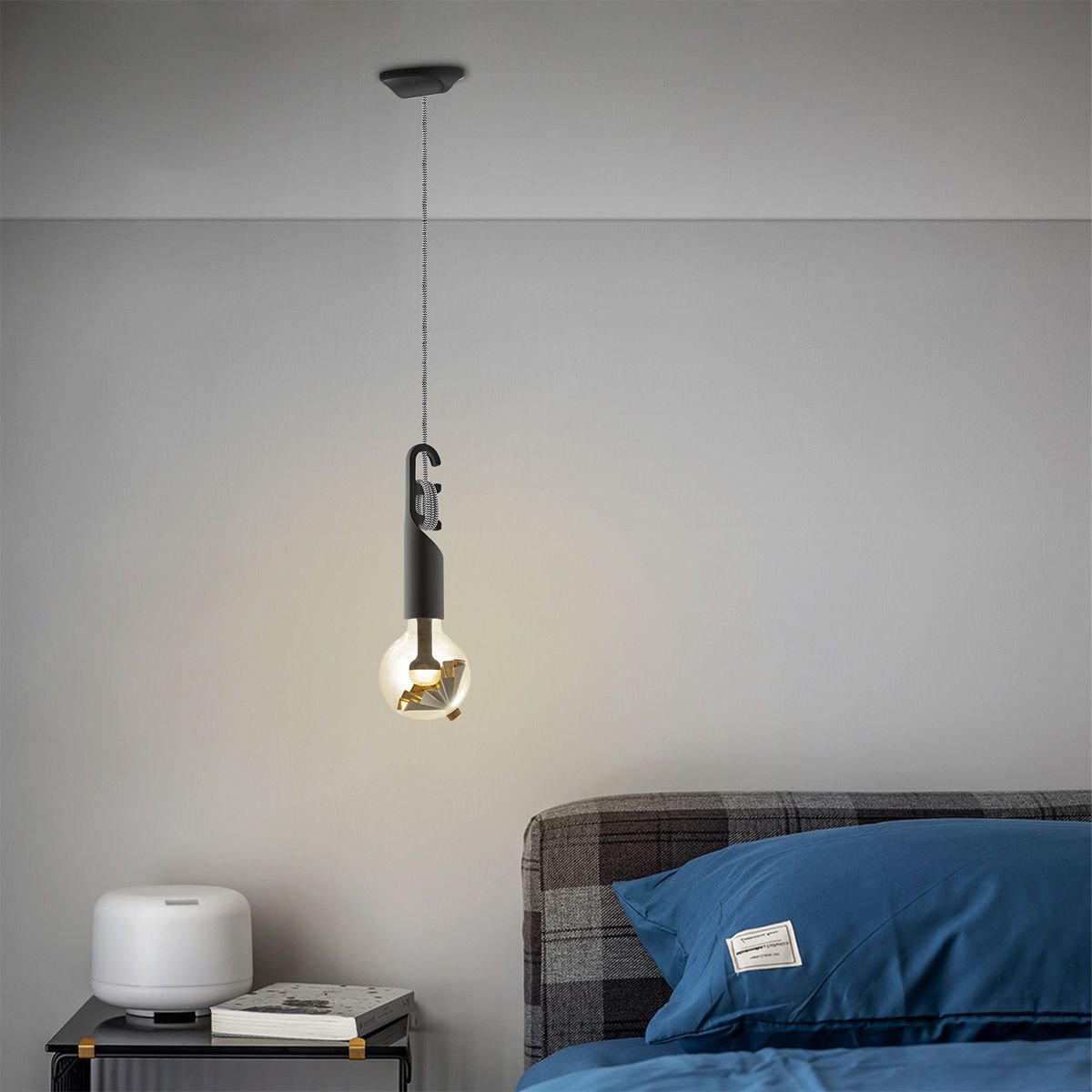 Home Sweet Home Hanging lamp Move Me - Twist Cone 5.5W 2700K black-gold