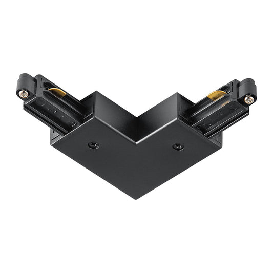 Track lighting part corner connector | 20/20/1.8cm | Black