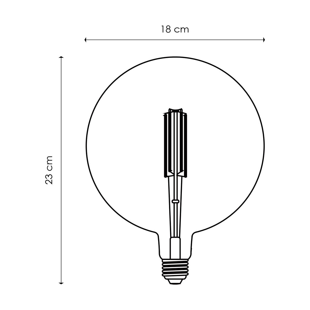 Home Sweet Home dimmable LED Carbon C E27 G180 4W 440Lm 3000K Clear