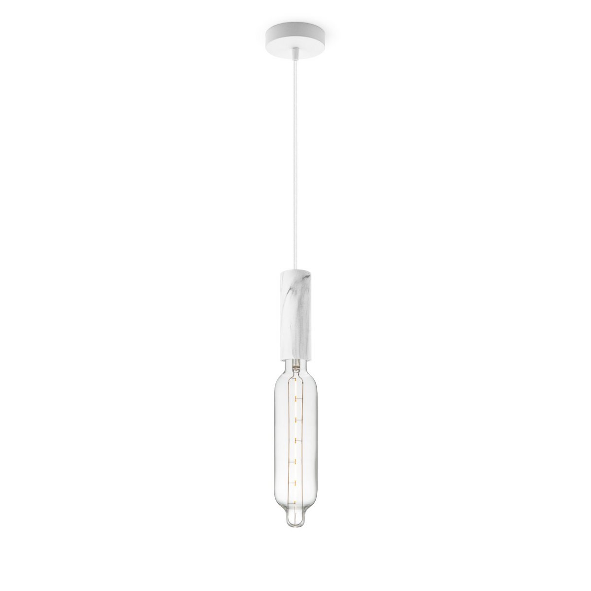 Home Sweet Home hanging lamp Marble Saga Tube - G78 - dimmable E27 clear