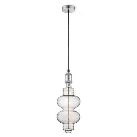 Home Sweet Home hanging lamp chrome vintage Diabolo - dimmable E27 clear