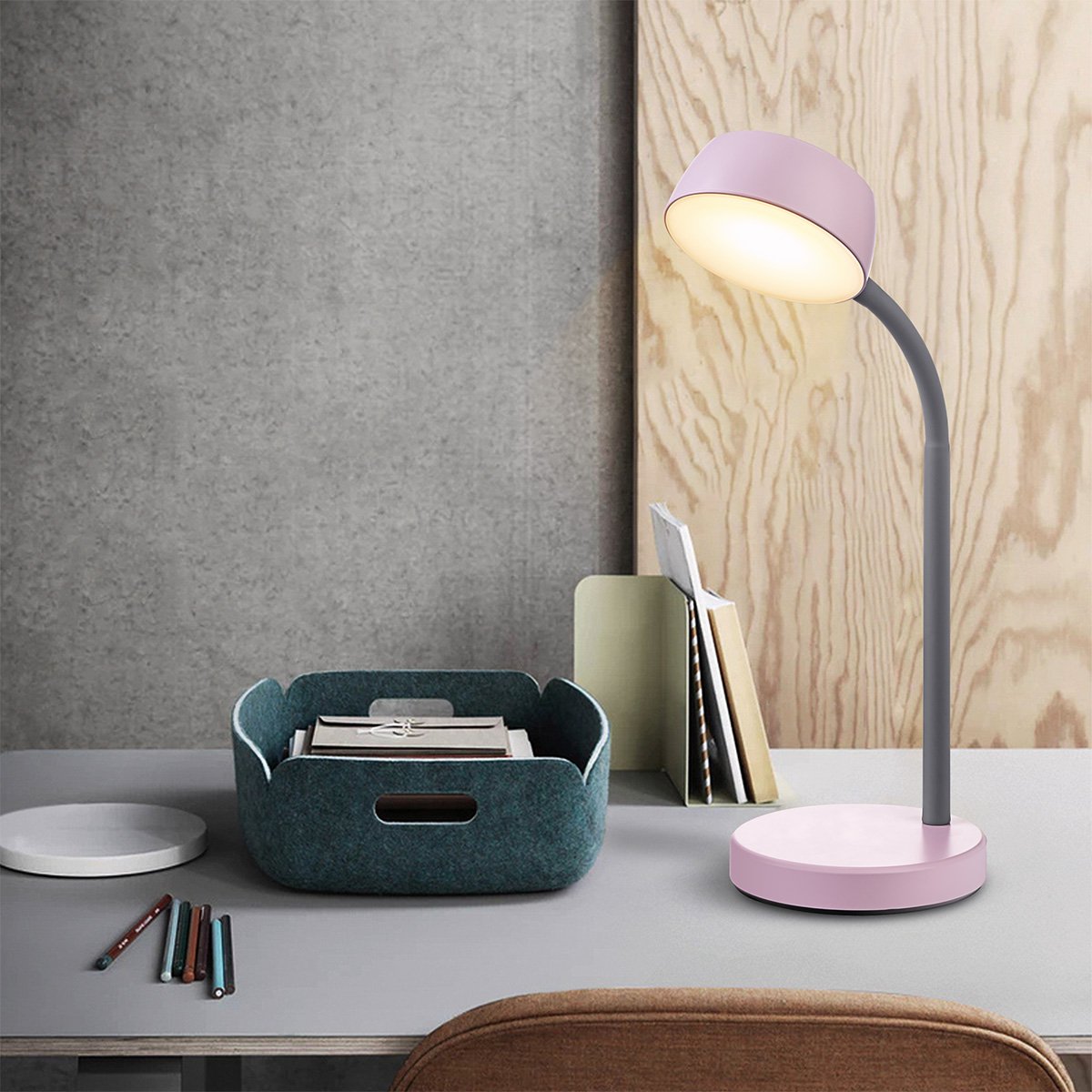 Home Sweet Home - College Led Bureaulamp 5W Roze - Verstelbare