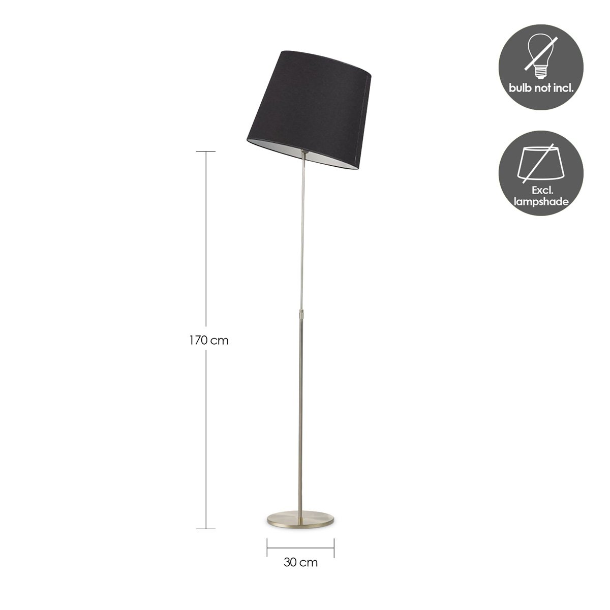 Home Sweet Home Modern Floor Lamp - Crooked - Standing Lamp - Black