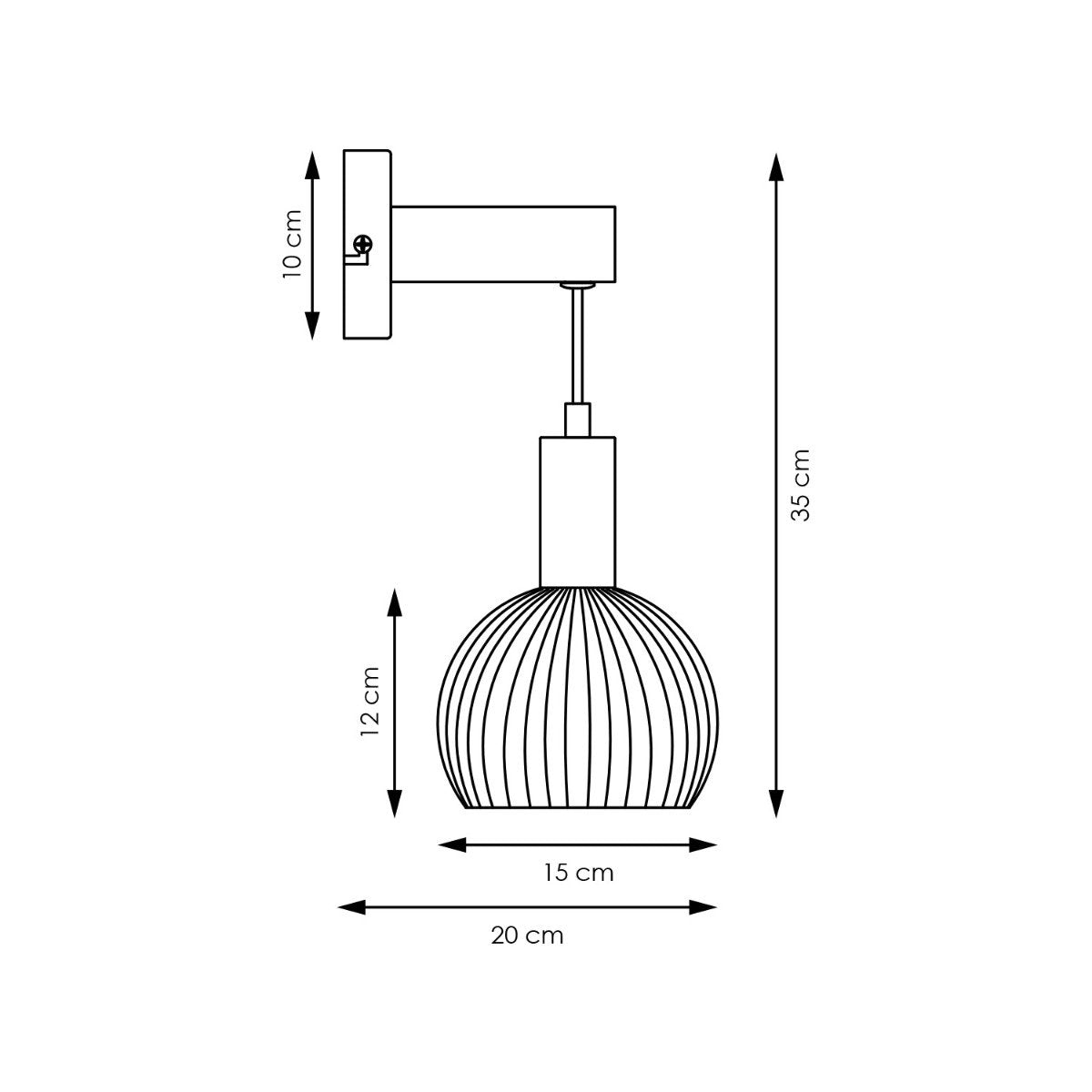 Home Sweet Home Modern Wall Lamp Credo | 20/20/35cm | White | E14