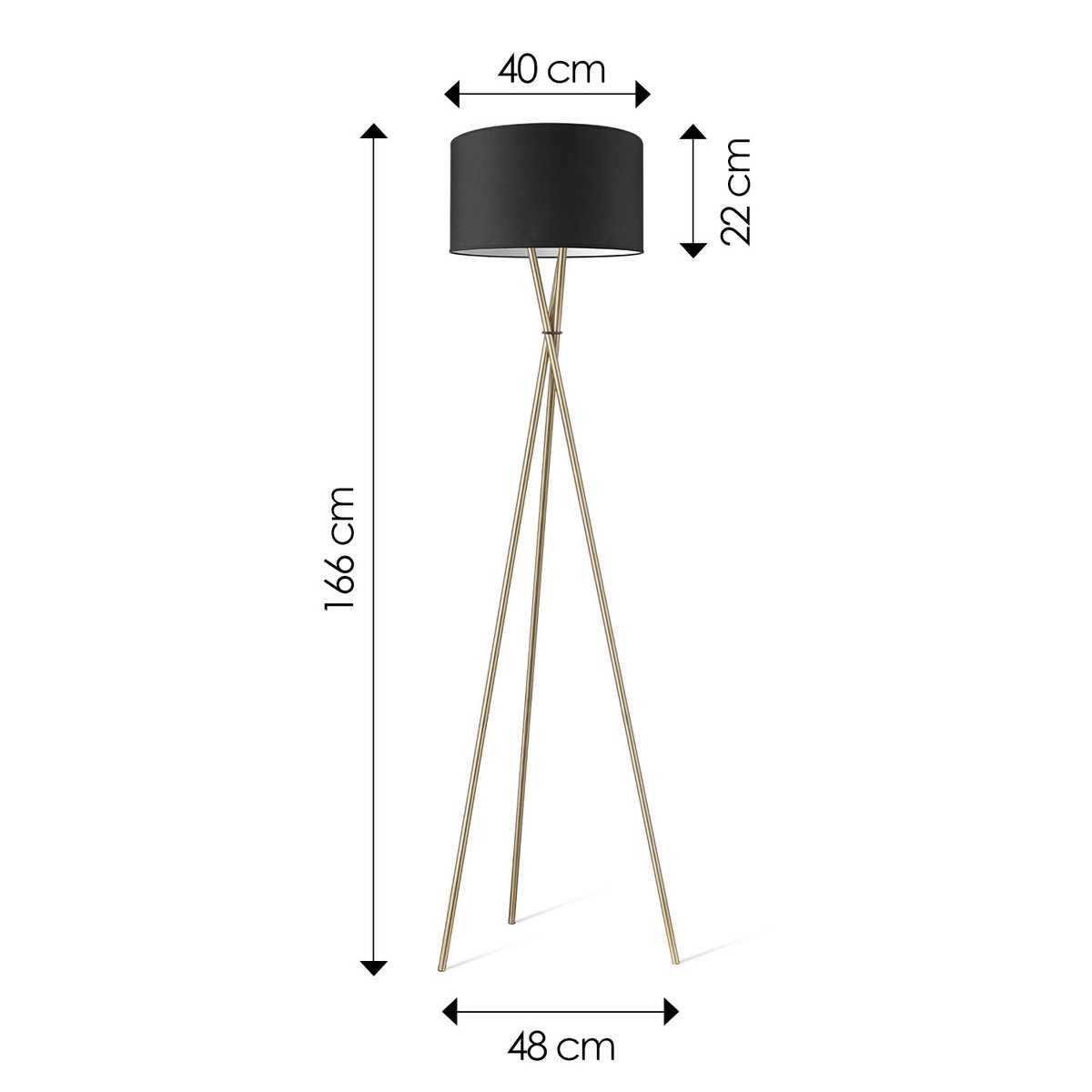 Home Sweet Home floor lamp Bling-Legs Bronze-Black-40cm