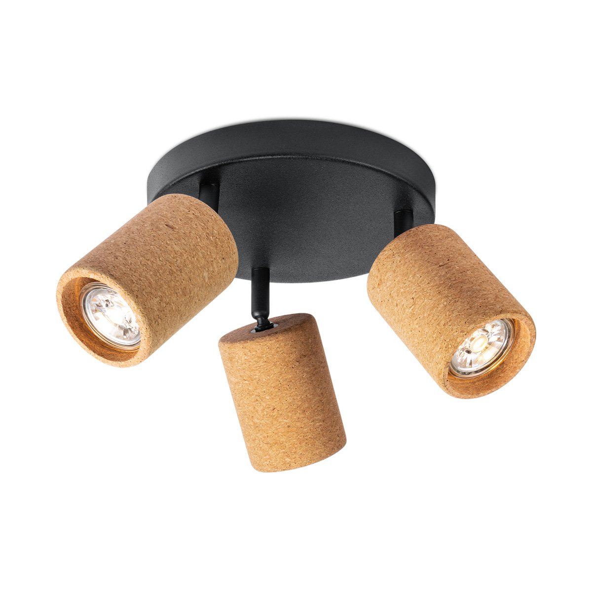 Home Sweet Home LED Opbouwspot Cork 3 - dimbare - Rond - zwart