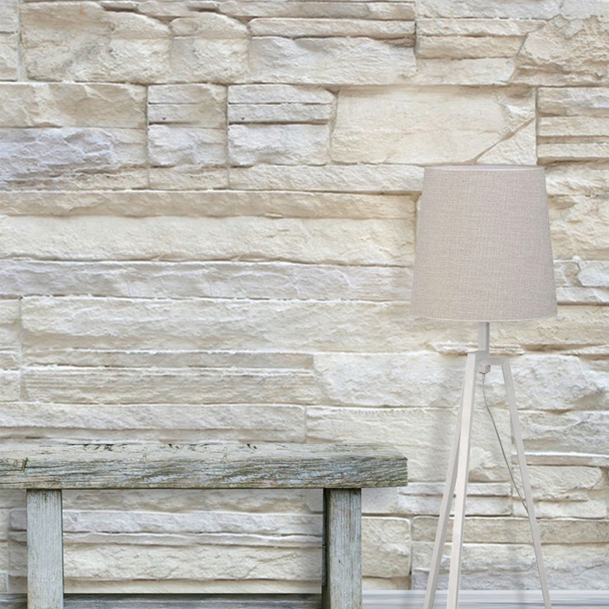 Home Sweet Home Woody 130 Floor Lamp White Wash - Modern Floor Lamp